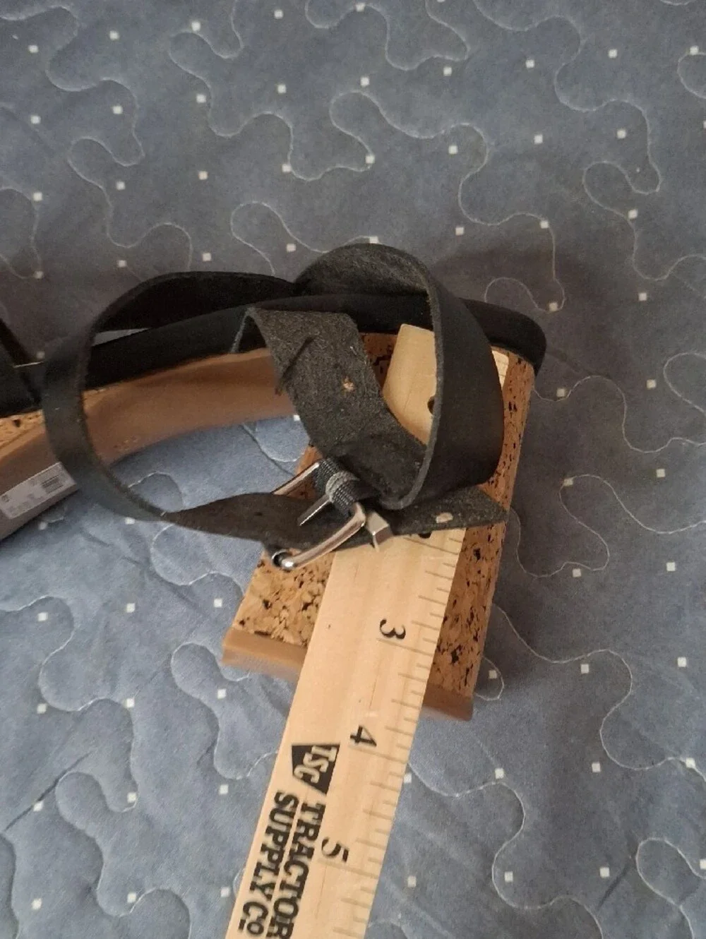 Lane Bryant Black Cork Platform Wedge Sandals size 9.5 Wide